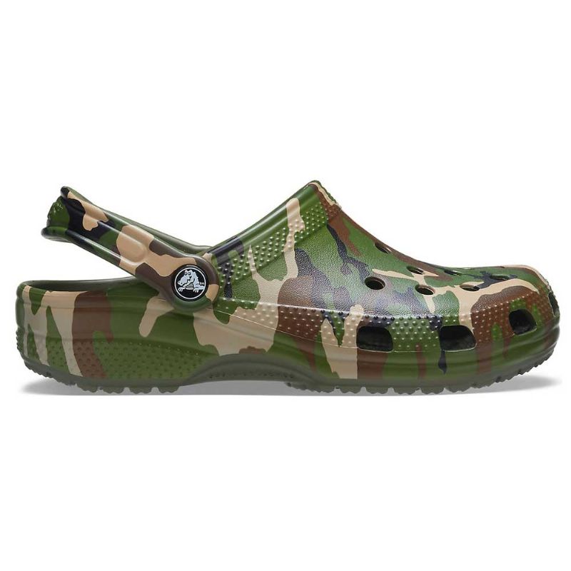 Crocs Classic Printed Camo Clog Army Green/Multi UK 9-10 EUR 43-44 US M10/W12 (206454-3TC)